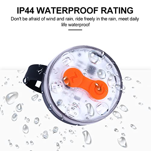 ELEPHANTBOAT Bike Light for Outdoor Riding with 6pcs LED Beads and 97mm Rubber Belt | USB Rechargeable Waterproof Signal Lamp