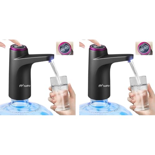 HASTHIP® Automatic Water Dispenser Pump Portable Can with USB Rechargeable Battery Suitable for 2.16-Inch 5.5cm Neck Home Office 5 Gallon 2 PCS