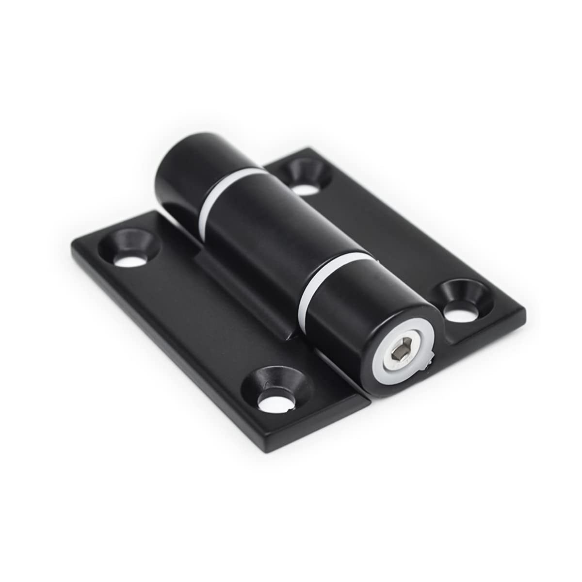 HASTHIP Door Hinges for Interior Doors with Adjustable Spring Resistance and 6.5×5.5cm Zinc Alloy Design | Black Finish