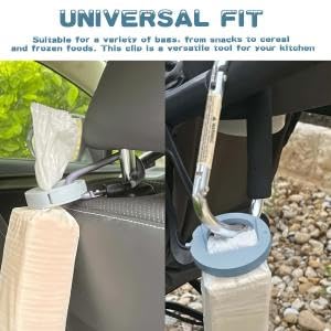 ZIBUYU Food Bag Seal Clips for Snacks and Pantry Use with Push Clip Design Pack of 2