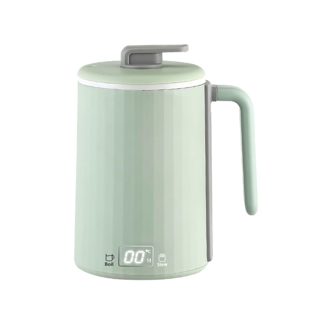 Supvox Electric Kettle for Travel and Home Use with 4 Preset Temperatures and Ceramic Liner | 450ml Portable Water Boiler Featuring LCD Display and Tea Strainer