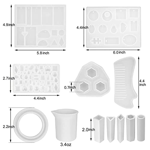 HASTHIP® Alphabet Resin Casting Mold, Letter and Numbers Resin Moulds, DIY Letter Key Chain, Pendant, Jewelry Making Molds for Resin, Silicone Epoxy Resin Moulds (White-129pcs)