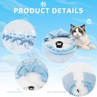 Qpets® Cat Cone PVC Cat Recovery Cone with Soft Pillow, After Surgery for Anti-Licking Cat Cone, Surgery Recovery Cone for Small Pet (S, 12-25 cm)