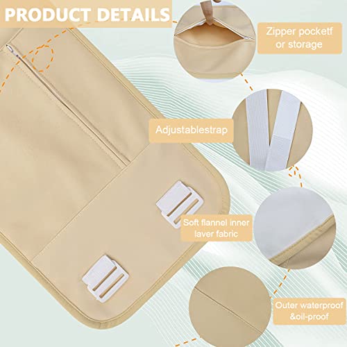 HANNEA® Castor Oil Pack, Oil Pack Wrap for Liver Detox, Reusable & Highly Absorbent Caster Oil Packs Cotton Flannel with Elastic Strap, Khaki 3 PCS