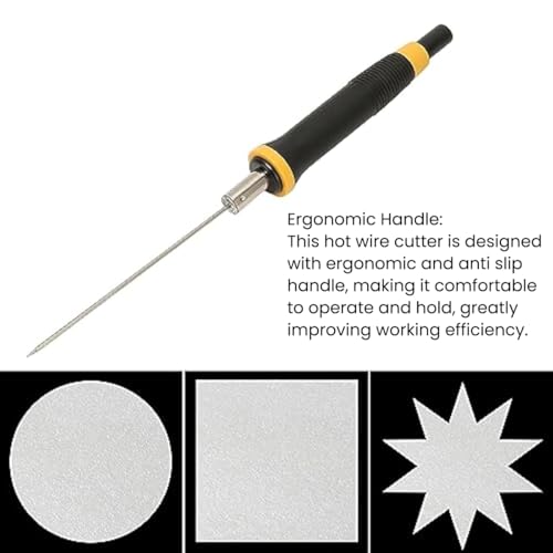 Serplex® Hot Wire Foam Cutter 36W Fast Heating Plug-in Engraving Pen with Anti Slip Handle Adjustable Temperature Electric Cutting Tool 3 PCS