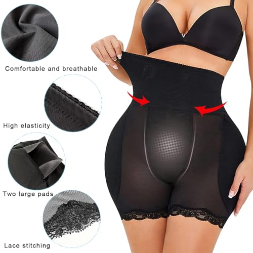 PALAY® Hip Pads for Women Enhancer Shapewear High Waist Butt Lifter Pad Panties XXL 2 PCS Black