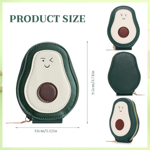 ZIBUYU® Crochet Tote Bag Heart Knit Y2K Aesthetic Love Bag &Card for Women Cute Cartoon Avocado Mini Purse