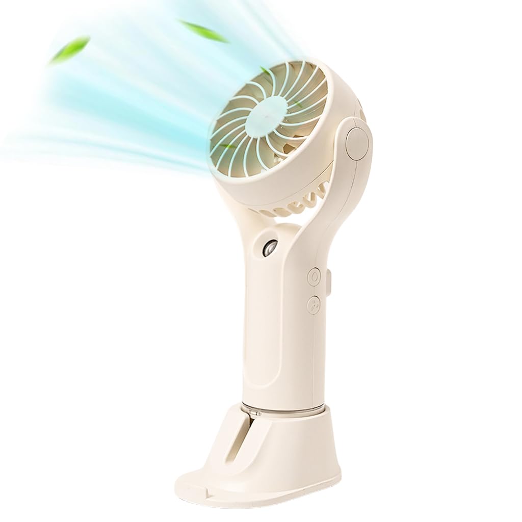 ZIBUYU Portable Fan, Hand Fan, with Mist Sprayer 2 In 1 Travel USB Mini Fan Desk Fan with 3 Speeds, hand fan rechargeable for Hot Summer  Ideal for Home, Office, Kitchen & Travel Use(1000mAh)