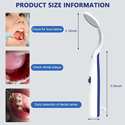 HANNEA® Mouth Dental Mirror, Dental Tools for Oral Care Home Professional Inspection Anit-fog Microcrystalline Nano Dental Mirror for Teeth Cleaning Home Use Dental Mouth Mirror