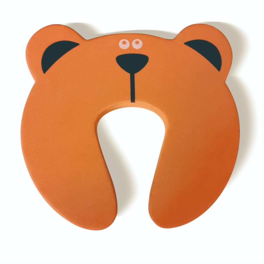 ZIBUYU Baby Proof Foam Door Guards 4PC for Toddler Safety with Cartoon Animal Design | Soft EVA Finger Pinch Protectors