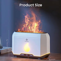 HANNEA® Humidifier for Room Oil Aroma Diffuser Electric 200mL Aromatherapy Essential Oil Diffuser with Flame Light, Quiet Mist Humidifiers with Auto Shut-Off Protection for Plant