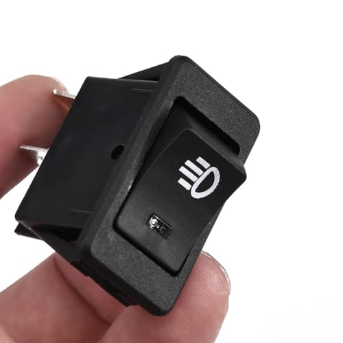ZIBUYU® Fog Light Switch for Car Fog Lamp Switch for Modification 12V 35A Blue LED Fog Light Switch Toggle Rocker Switch 4 Pin ON/Off for Universal Auto Car ASW-17D - 1 Pc 3 PCS