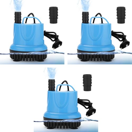 HASTHIP® 60W Submersible Water Pump Aquarium for Changing 1200L/H with Bottom Suction Cups for Fish Tank Fountain 3 PCS