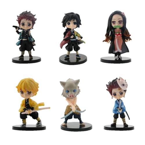 PATPAT® Cosplay Slayer Action Figure Set - Collectible Figurine Gifts Decoration Figures 6 PCS Set