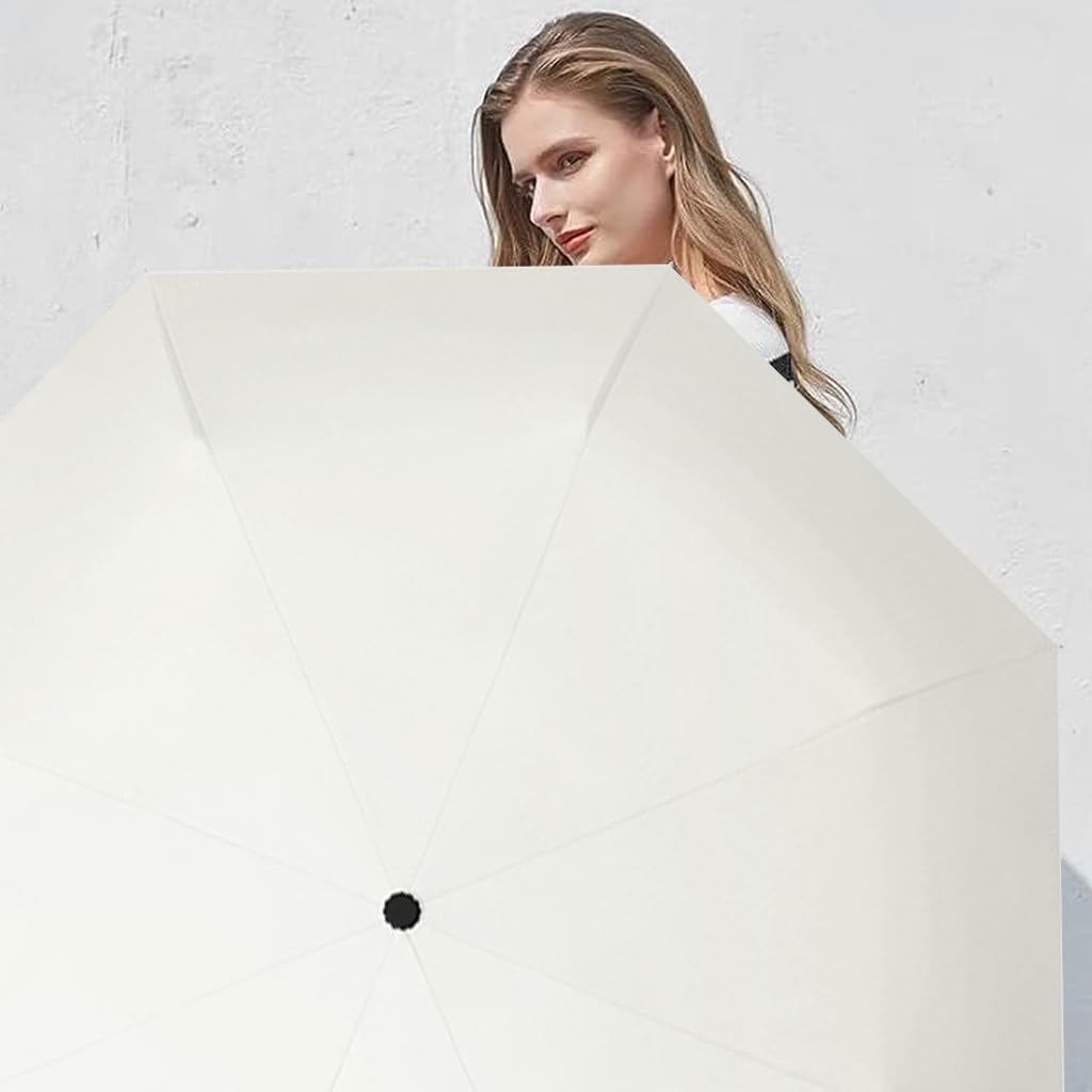 Venzina Sun Umbrella with UPF 50+ Protection and Fiberglass Ribs | 2PCS Beige Set