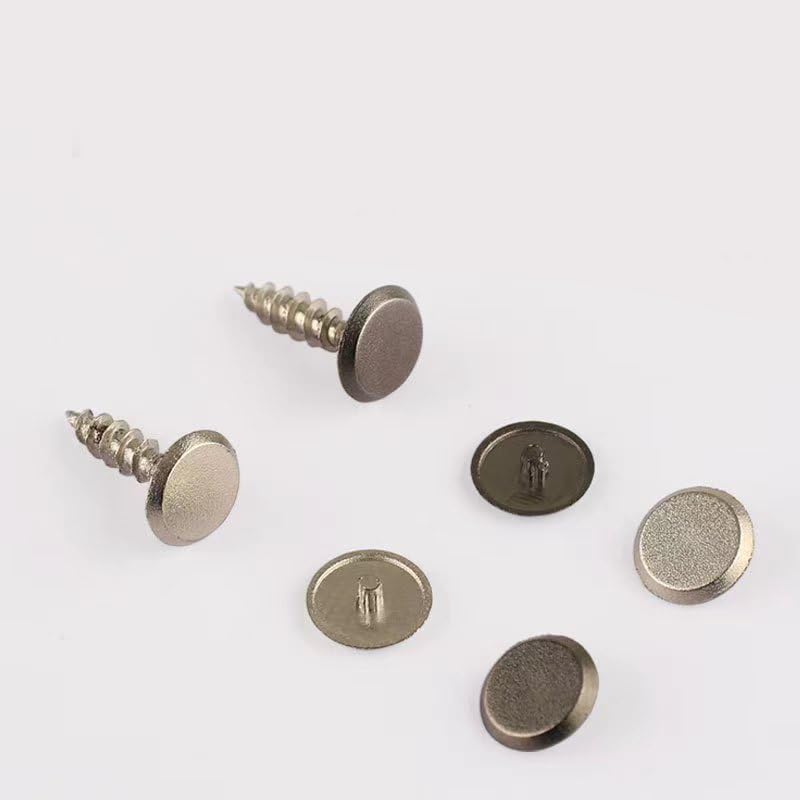 Serplex® Screw Cap Covers - Plastic Hinged Screw Cover Caps, Folding Screw Cover Cap for Covering Screw Heads Screw Protection for Home & Industrial Use (Black)-Metallic