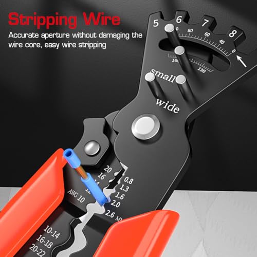 Serplex® Wire Stripper Multifunctional Wire Cutter Wire Stripper and Cutter Cable Stripping Tool Crimping Tool Wrench Tool Electric Cutting Plier Wire Crimping Tool for Terminals, Wire Cables, Screw