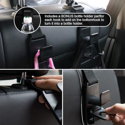 STHIRA® 12PCS Car Headrest Hooks for Backseat Hanging Heavy-Duty Up to 17.6lbs Capacity Easy Install Durable Organizer Perfect Bags Storage Water Bottles More