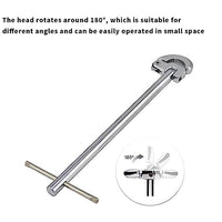 Serplex® 11-Inch Carbon Steel Sink Wrench Adjustable 3/8'' to 1-1/4'' Capacity Upgrade Jaw for Tight Spaces Suitable for Water Inlet, Faucet, Valves Ideal for Repairs & Installations