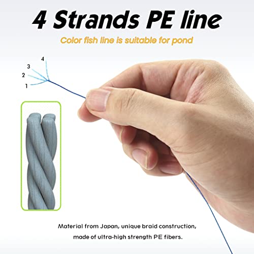 Proberos® Fishing Line Super Strong 0.6MM 110LB 50KG 100M PE 4 Strands Monofilament Braided Angling Accessory Durable Wire 3PCS