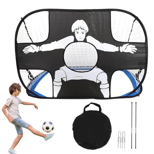 Proberos® Football Goal Post Net Kit Set With Carry Bag Portable Easy Setup Soccer for Indoor Outdoor Sport Games Mini Training Practice 3 PCS