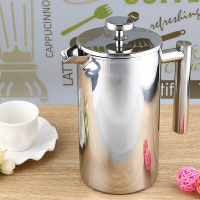 HASTHIP French Press Coffee Maker 800 ml for Home with 4 Level Filtration System | 304 Stainless Steel Double Insulated Design