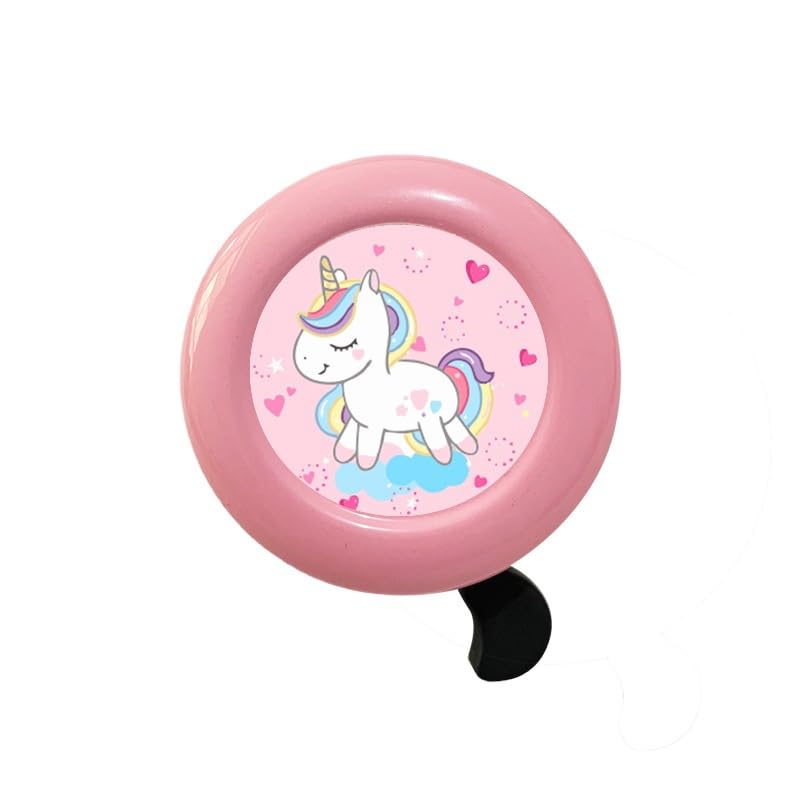 Proberos® Kids Bicycle Bell Pink Unnicorn Cartoon Bicycle Bell, Lightweight Steel Bicycle Bell, Cycle Bell for Bicycle for Kids -Ultra-Loud- Cycle Hornfor 22mm Tube