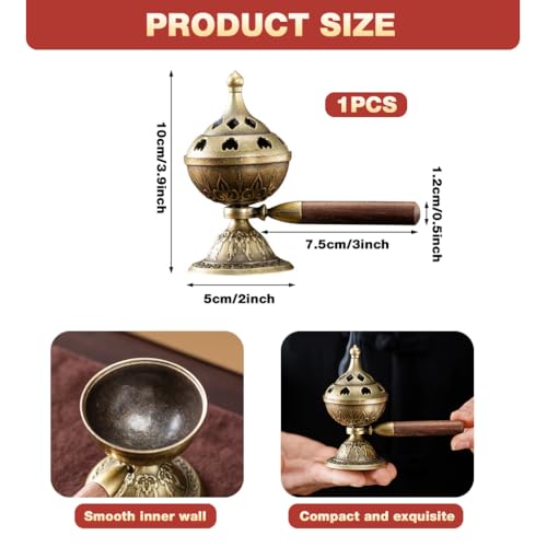 HASTHIP® Incense Burner with Wood Handle | Ideal for Yoga