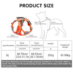 Qpets® Dog Vest Harness, No-Pull Pet Harness with Safety Reflective Strip Quick Release Buckle, Adjustable Size Easy Control Handle for Medium Large Dog(XL, 22.5kg-45kg)