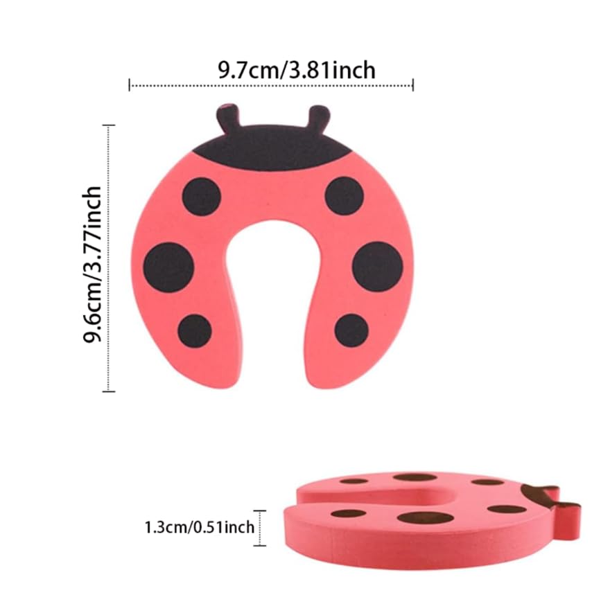 ZIBUYU Baby Proof Foam Door Guards 4PC for Toddler Safety with Cartoon Animal Design | Soft EVA Finger Pinch Protectors