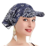 PALAY® Beach Hat Silk Head Wrap Hat for Women Headscarf Hat Square Scarf Cap Tie Back Head Wrap Hat Summer Fashion Sun Hat Breathable Head Wrap Hat