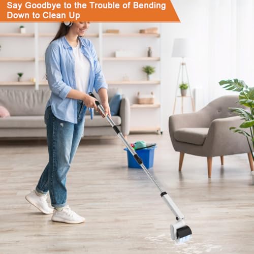 Supvox® Electric Cleaning bursh Electric Roller Scrub Brush with 4 Roller Attachment 2 in 1 Long Handle Scrub Brush with Super Cleaning Ability