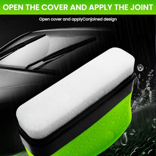 STHIRA® Car Oil Film Cleaning Brush with Integrated Cleaner Glass Remover Sponge Windshield Scrubber Improves Wiper Performance 3PCS