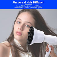 MAYCREATE® Hair Diffuser for Curly Hair Diffuser Universal for 1.4'' to 2.6'' Professional Hair Dryer for Frizz Free Curls and Waves Hair Coming with Shampoo Massager Scalp Brush