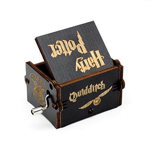 PATPAT Harry Potter Music Box for Birthday Gifts featuring Hand Crank and 2.5×2.0×1.75 in Wooden Design