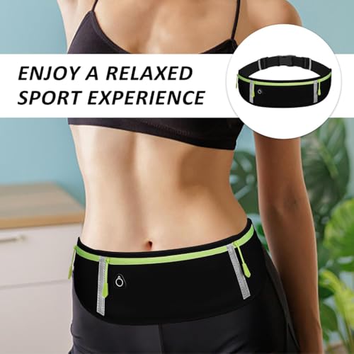 ZIBUYU® DUNNI Slim Running Belt for Men & Women, Adjustable Waist Bag Fits 30-37
