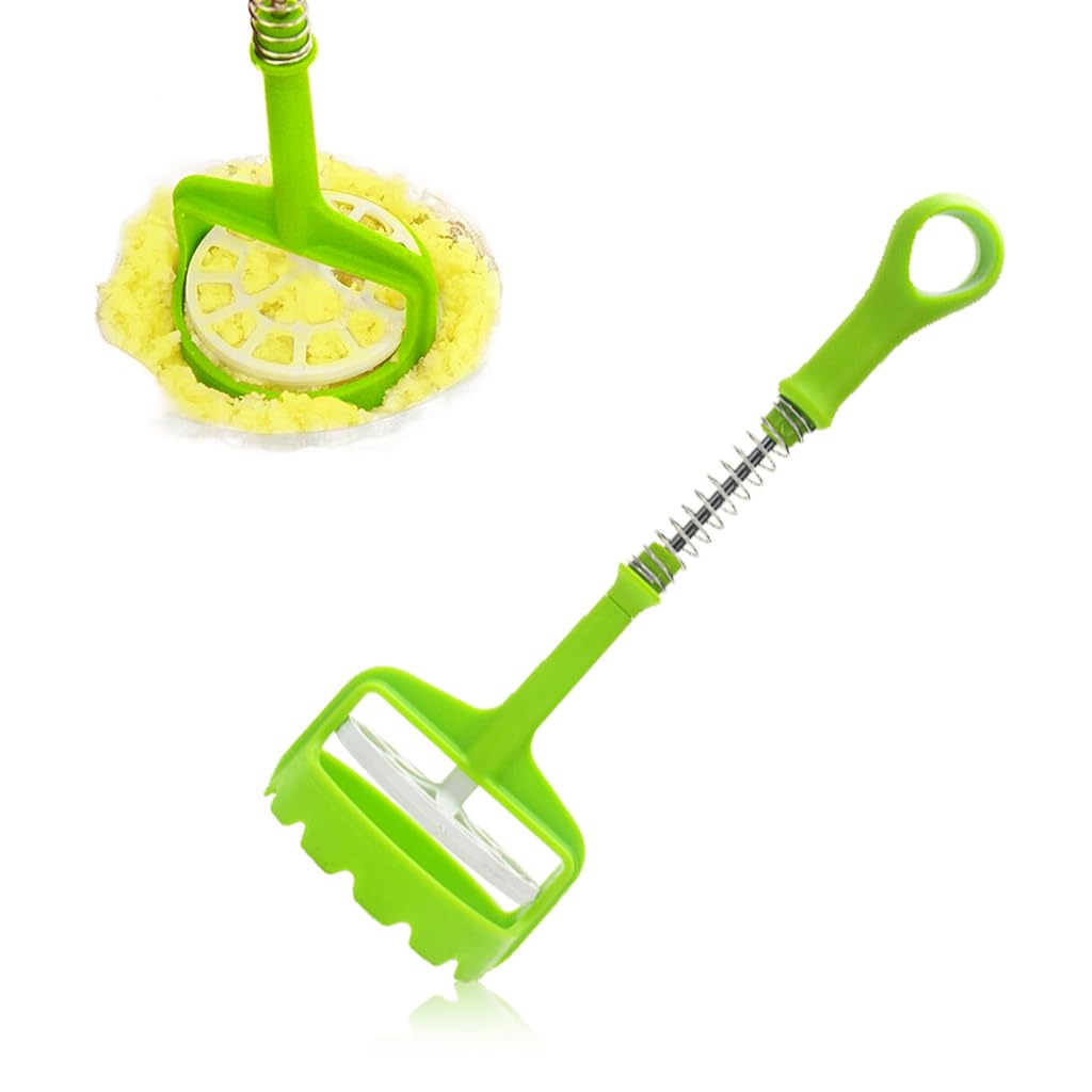 Supvox Potato Masher for Baby Food and Vegetables featuring Spring-Loaded Press | Ergonomic PP Handle and Stainless Tool