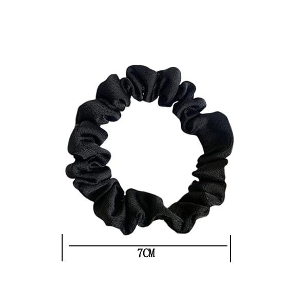 ZIBUYU Scrunchies Set for Women featuring Satin Elastic Core 6Pc 6cm Dia | No Tangle Hair Ties