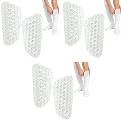 Proberos® 6PCS Silicone Shin Guards Adults Teens Pads Anti-Impact Honeycomb Construction