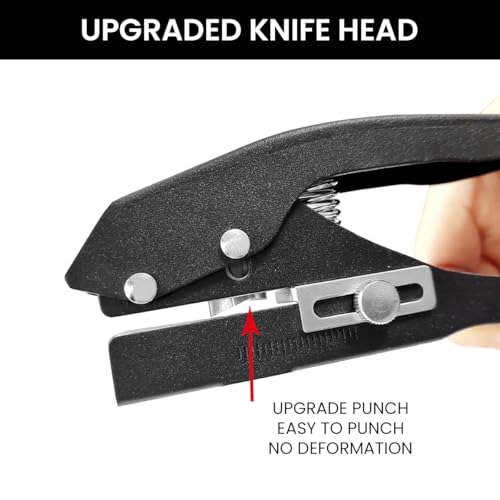 Serplex® Single Hole Punch 15mm Dia Plastic Spring Loaded Heavy Duty for Tagging Cardboard Slim Sheet 2 PCS