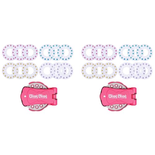 MAYCREATE® Hair Gem Stapler Quick Gems Stamper for Girls Women with 360PCS Kit Glitter Rhinestones Bling in Seconds Hair-Safe Styling Accessories for Birthday Party