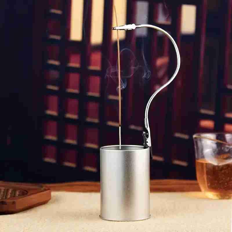 HASTHIP® 2pcs Portable Vertical Incense Holder Adjustable Anti tilt and Covered Mosquito Coil Holder,fire and Heat-Resistant Incense Burner Tray