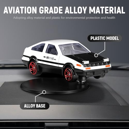 STHIRA® 2 Pcs Mini Car Model Drifting AE86 Car Model with Self Adhesive Base,2.95inches Alloy AE86 Initial D Dashboard Decor Charm Desk Decor