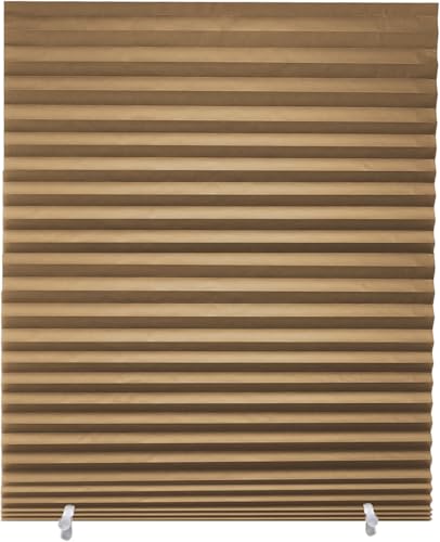 HASTHIP® 47x70 Inch Window Blind Blackout, Roll-Up Pleated Paper Minimalist Shutter, Cut-to-Fit No Drill DIY Curtain for Home, Office, Roll-Up UV Protection, Modern Privacy & Light Control