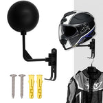 STHIRA® Motorcycle Helmet Holder Rack Wall Mount with Double Hook 180° Rotation Strong & Durable Space Aluminum Coats, Caps, Hats, Accessories Perfect for Home, Office, Garage