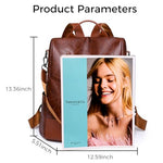 PALAY® Fashion Backpacks for Women PU Leather Travel Backpack Vintage Shoulder Bags Soft PU Backpack Briefcase Travel Bag Sling Bag Handbag for Girls Women Gifts, Brown