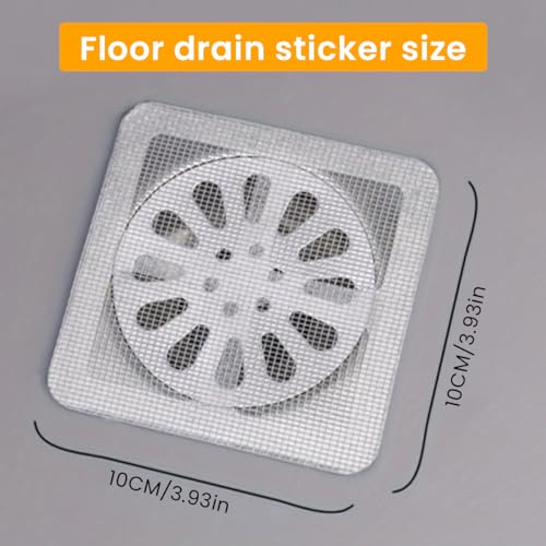 HASTHIP® 20Pack Disposable Shower Drain Hair Catcher Kitchen Sink Filter Waterproof Mesh Stickers 4 X 4 3PCS
