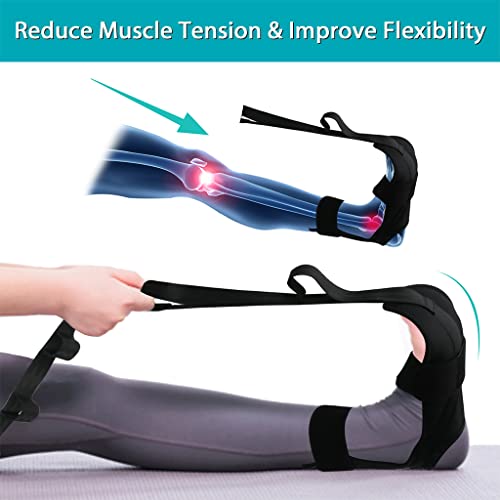 Proberos® Yoga Belt for Women Men 5 Loops Foot Stretcher Strap Stretching Bands Exercise Fitness Rehabilitation Ligament Ankle Joint Correction Hemiplegia Training 3 PCS