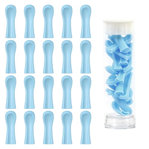 HANNEA® 20 Pieces Silicone Tips for Visual Ear Wax Remover, Replacement Silicone Tips for Endoscope Ear Wax Removal Tool 12mm Universal Replacement Ear Wax Remover Tips