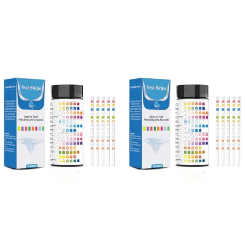 Qpets® 100PCS Water Testing PH Strips 14 in 1 Kit Aquarium Test Professional Freshwater GH KH Nitrite Nitrate Chlorine Carbonate